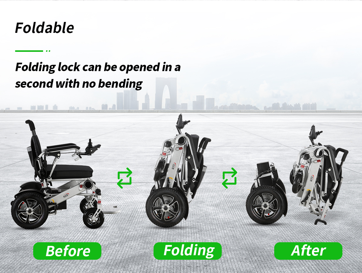 Fauteuil roulant &eacute;lectrique pliable