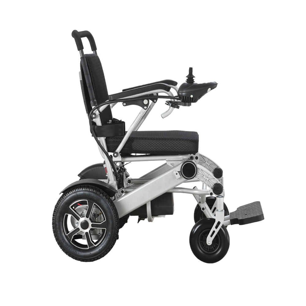 Fauteuil roulant électrique pliant de voyage en alliage d'aluminium XFGW25-203 pour personnes âgées 