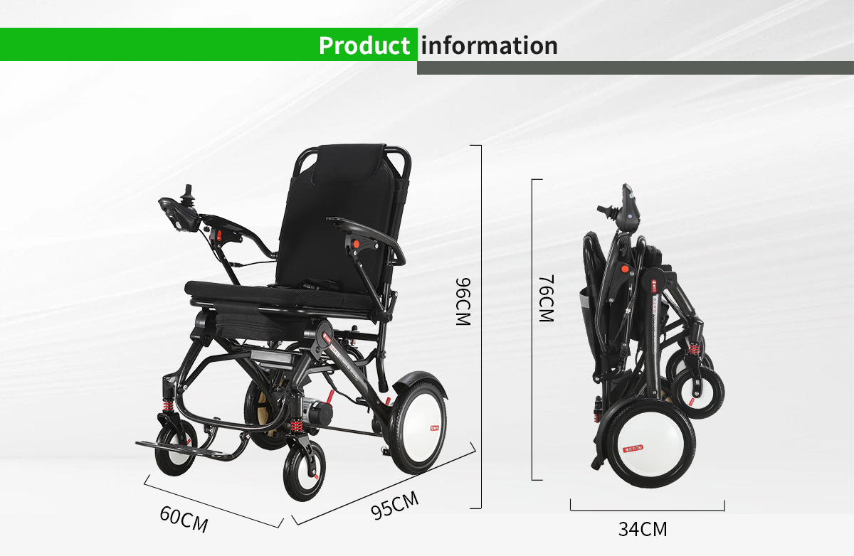 Fauteuil roulant noir en fibre de carbone
