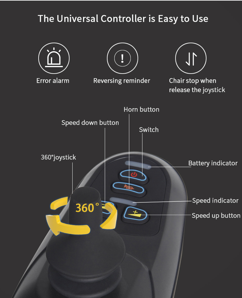 Power &eacute;lectrique pliable fauteuil roulant 