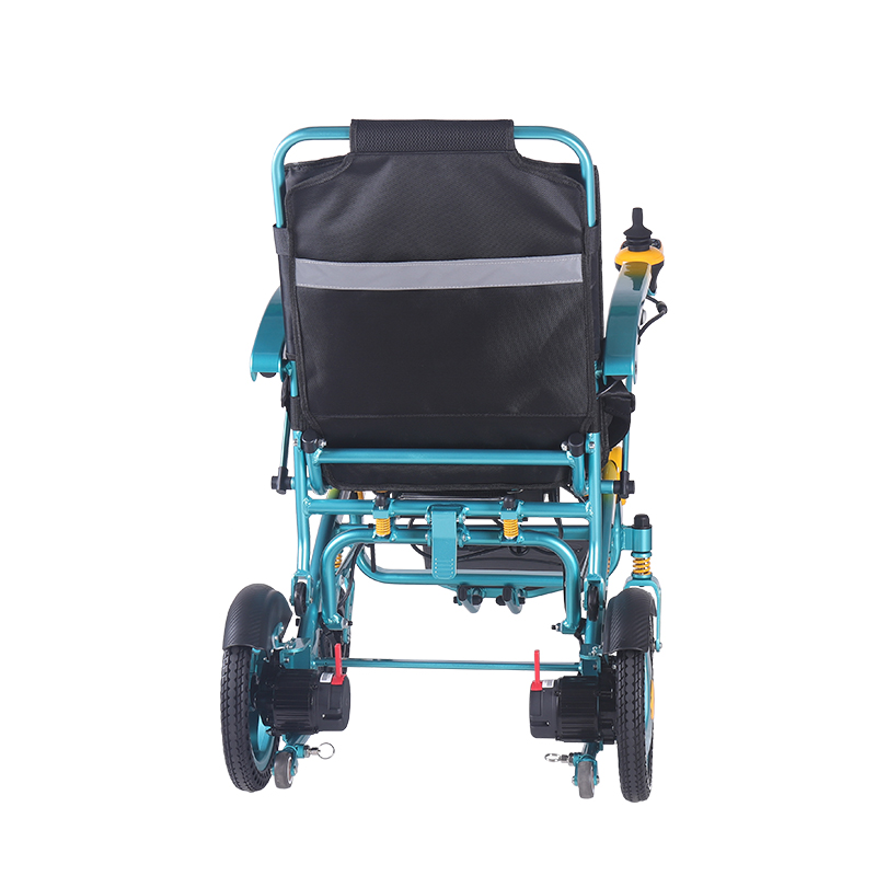 fauteuil roulant &eacute;lectrique l&eacute;ger et pliable portable (4)