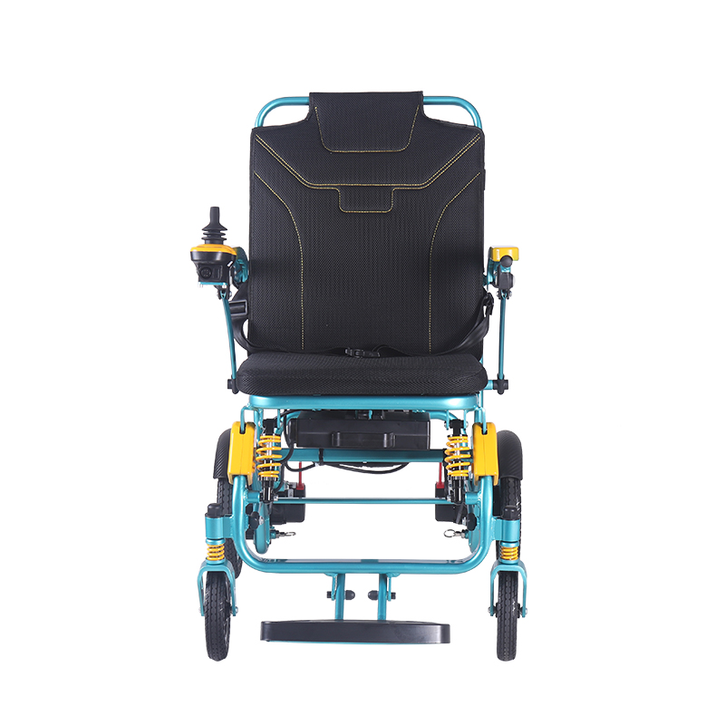 fauteuil roulant &eacute;lectrique l&eacute;ger et pliable portable (9)